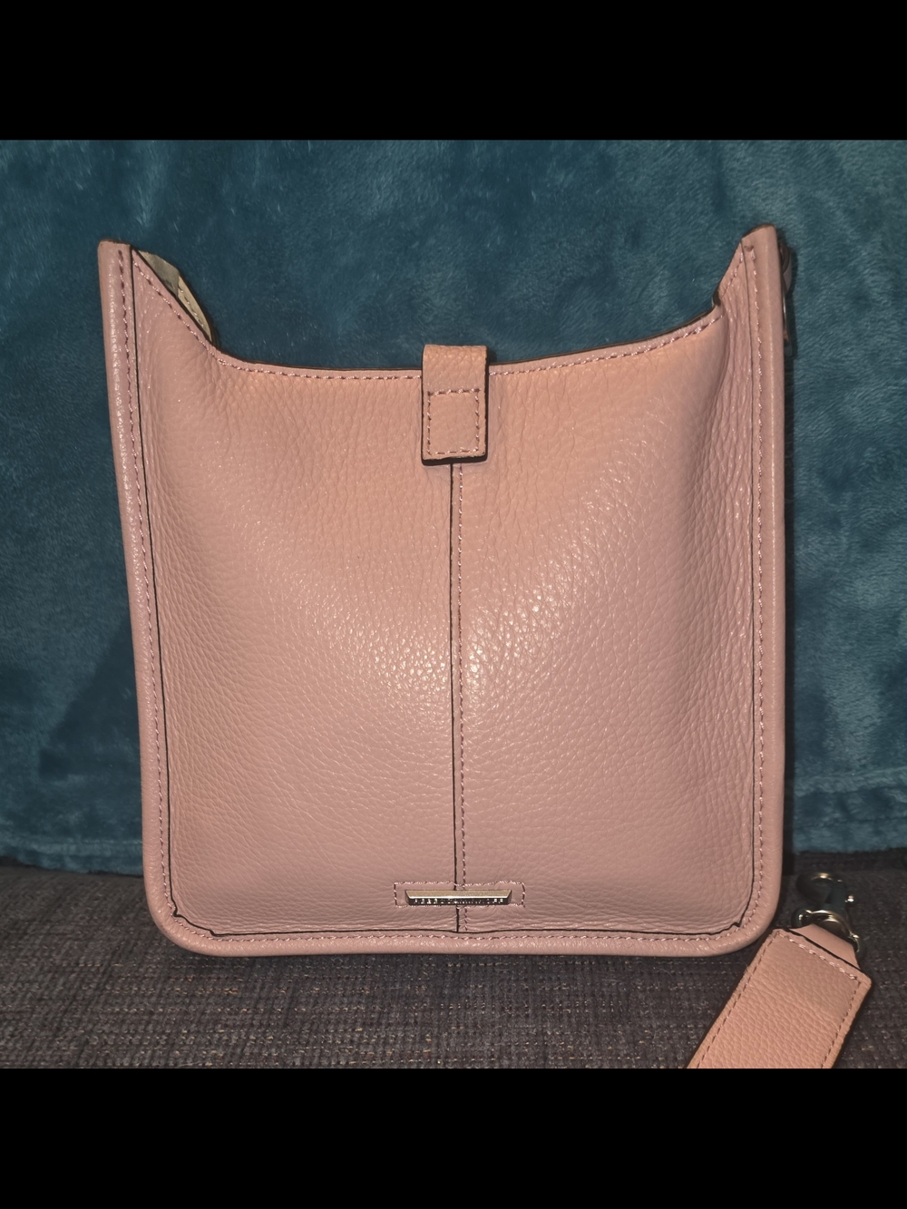 Rebecca Minkoff Kylie Lavendar Unlined Pebbled Leather Crossbody Bag Purse - Picture 3 of 12